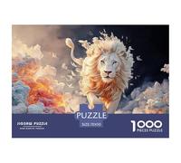 A White Wild Beast with Blue Eyes 1000 Pezzi Cartone Robusto Puzzle Kitten Antistress Gioco Creativo Puzzle Per Bambini 70x50cm/1000pcs