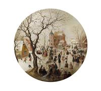 A Winter Scene with Skaters Near a Castle - National Gallery 400 Piece Circular