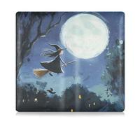 A Witch Is Flying - Portafoglio in pelle per assicurazione e carta d'identità, ideale per auto, per documenti, patente di guida, chiavi di contatto, Una strega sta volando, 1 size