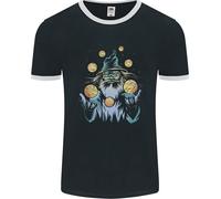 A Wizard Juggling Planets Space Fantasy Uomo Ringer T-Shirt FotL
