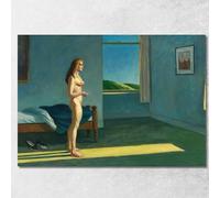 A Woman in The Sun Una Donna al Sole Edward Hopper, eho1 Quadro Stampato su Tela Fine Art, Intelaiato Pronto da Appendere, assemblato a Mano, 40x30 cm