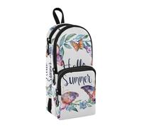 A Wreath Morpho Butterflies Pencil Case, grande capacità portapenne con scomparto per studenti a forma di cartella organizer per cancelleria astuccio portapenne per scuola ufficio lavoro, Una