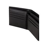 A|X ARMANI EXCHANGE Portafoglio con logo in pelle liscia con fessura trasparente, nero