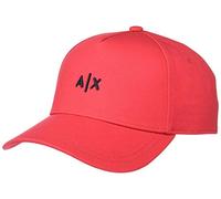 A|X ARMANI EXCHANGE Small Logo Hat Berretto da Baseball, Rosso, Taglia Unica Uomo