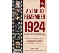 A Year To Remember 1924 History Book: A Nostalgic Tribute for the Radio Babies with Heartfelt Memories of 1924 - An Ideal Gift for Birthdays, Anniversaries, and Special Occasions