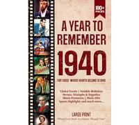 A Year To Remember 1940 History Book: A Nostalgic Tribute for the Radio Babies with Heartfelt Memories of 1940 - An Ideal Gift for Birthdays, Anniversaries, and Special Occasions
