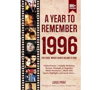 A Year To Remember 1996 History Book: A Nostalgic Tribute for the Radio Babies with Heartfelt Memories of 1996 - An Ideal Gift for Birthdays, Anniversaries, and Special Occasions