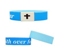 A-yeite 1 braccialetto indossabile con versi biblici per donne e uomini cristiani quotidiani versi della Bibbia braccialetto croce con NFC Inspirational Verse religioso braccialetto gioielli