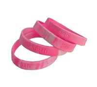 A-yeite 4 braccialetti per la consapevolezza del cancro al seno per le donne braccialetti in silicone con nastro rosa braccialetti lettera speranza fede coraggio ispiratori gioielli regali accessori