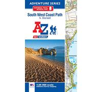 A-Z Adventure Series South West Coast Path Dorset National Trail Official Map Dorset With Ordnanc: with Ordnance Survey mapping