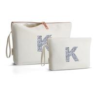 A-Z BAG beauty case per donna, regalo per il suo compleanno, dolce signora, ideale per migliori amici, sorelle, studenti, K