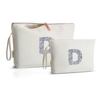 A-Z BAG beauty case per donna, regalo per il suo compleanno, dolce signora, ideale per migliori amici, sorelle, studenti, D