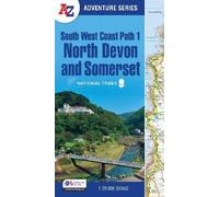 A-Z maps – South West Coast Path 1: North Devon & Somerset – mappe Ordnance Survey – Tascabile