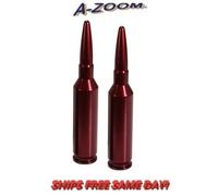 A-ZOOM Azione Proving Dummy Tappo Rotondo Snap Per 6mm Creedmoor 2 Pk # 12305