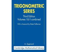 A. Zygmund Trigonometric Series (Tascabile) Cambridge Mathematical Library