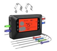 A005-Termometro For Carne Bluetooth, Termometro Da Cucina Digitale Wireless For Barbecue, 4 Sonde For Affumicatore, Griglia, Forno, Bistecca