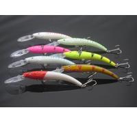 A0269 STOCK 7 PZ ARTIFICIALE SPINNING 16 CM 20 GR PIKE BLACK BASS MINNOW LURES