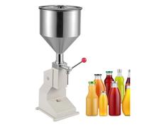 A03 Macchina riempitrice manuale di liquidi Macchina riempitrice di crema regolabile da 5 a 100 ml, macchina riempitrice di bottiglie con tramoggia da 11,5 l Ampia applicazione(Fill rang 1--20ml)