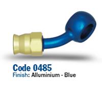 A0485 RACCORDO 45° BLU ORO Ø 10,1 TUBAZIONE FRENO MOTOCICLI SCOOTER