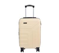 A1 FASHION GOODS Borsa da cabina rigida espandibile, 4 ruote, trolley Rio, Bianco sporco, Cabin | 55x36x20cm, Valigia