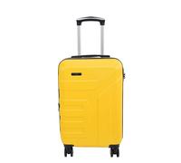 A1 FASHION GOODS Borsa da cabina rigida espandibile, 4 ruote, trolley Rio, Giallo, Cabin | 55x36x20cm, Valigia