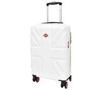 A1 FASHION GOODS British Union Jack 8 Ruote Spinner Valigia Digit Lock Hard Shell Bagagli Borse da Viaggio AC311, bianco, Cabin, Valigia rigida con ruote girevoli