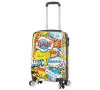 A1 FASHION GOODS Hardside Spinner Valigia con Serratura TSA 4 Ruote Espandibile Bagaglio Onomatopea Comic Suoni Stampa, multicolore, Small Cabin 20", Valigia espandibile Hardside con ruote girevoli