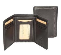 A1 FASHION GOODS John - Portafoglio da uomo in pelle a tre ante, sottile, con blocco RFID, scomparti multipli per carte di credito, in confezione regalo, Marrone, Tri-fold, Pieghevole in tre parti