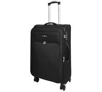 A1 FASHION GOODS Ultra leggero valigie espandibili morbide 8 ruote bagagli borse da viaggio Cuba, Nero , M, Valigia