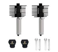 A1 Mini High Temp Hotend 0.2mm, 2 pcs Hotend per stampante 3D Bambu Lab A1/A1 Mini con Scanalatura e Chiavi Ugello in Hardened Steel+Blocco Chrome Plated Brass+Calza in Silicone Struttura Integrata