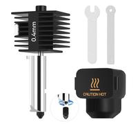 A1 Mini Hotend 0.4mm Fast Speed&High Temp con Scanalatura e Chiavi Ugello in Hardened Steel+Blocco Chrome Plated Brass+Calza in Silicone Compatible with Bambu Lab A1&A1 Mini Stampanti 3D