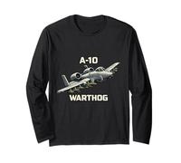 A10 Warthog Close Air Support Jet Aerei Militari Maglia a Manica