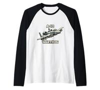 A10 Warthog Close Air Support Jet Aerei Militari Maglia con Maniche Raglan