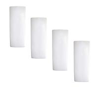 a11386, set da 4 umidificatori in ceramica dallo stile neutro e semplice di colore bianco per il fissaggio al termosifone