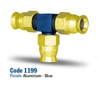 A1199 RACCORDO BLU ORO TRE VIE TUBAZIONI FRENI MOTOCICLI SCOOTER