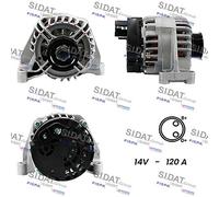 A12DE0030A2 SIDAT Alternatore motorino d'avviamento per ALFA ROMEO,CHRYSLER,FIAT