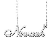 A168A Collana con nome personalizzato personalizzato personalizzato placcato nome collana per madre figlia amicizia donne San Valentino Natale compleanno Capodanno, Metallo, Nessuna pietra preziosa