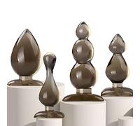 A1E- 4 Pezzi di Squisiti e Sognanti Giocattoli per Coppie in Silicone Marrone Con Ventose Sul Fondo Ṕlūg Ḁnàli Ḁnàlé Ḅūṱṱ Ṕlūg ḀnâlêŜêx Pîccólo Dilàtâtore Ânâls Dónna Ḁmǎl Ṕļūgs Plây Ṕlūg Ânâlṕlūg Tóy