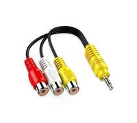 (A2, 18mm) For T edicated 3.5mm Jack Plug RCA Cable 3.5 Aux Male To 3 RCA Female Adapter Mini Aux Stereo Audio Video AV Adapter Cables