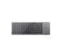 (A2, Black) B033 Mini Folding Keyboard Wireless Bluetooth-compatible Laptop Tablet Phone Keyboard With Touchpad For Windows Android IOS