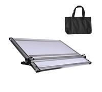 A2 Portable Drafting Board, Drafting Board Architectural Parallel Motion Bar, Architecture Tool, 6-Level Tilt Angle, with 4 Stainless Steel Strips for Fixing The Drawings