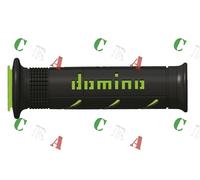 A25041C4440B7-0 DOMINO MANOPOLE RACE XM2 NERO VERDI per TUTTE le MOTO HUSQVARNA