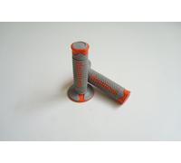 A260 COPPIA MANOPOLE DOMINO GRIGIO-ARANCIO UNIVERSALI KTM 690 SMC