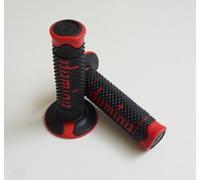 A260 COPPIA MANOPOLE DOMINO NERO-ROSSO UNIVERSALI PIAGGIO Vespa 50 Special