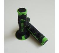 A260 COPPIA MANOPOLE DOMINO NERO-VERDE UNIVERSALI TM RACING SMR 125