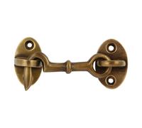 A29 Cabin Hook 2 34 inches Brass Latch Hook and Eye Latch for Door Cabin Door Gate Latches Window Sash Catch Hook Latch Bar