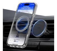 A2C Supporto per cellulare da auto per Magsafe [17 x N54 Magneti e ultra stabili] Supporto universale per cellulare magnetico per griglia di ventilazione, per iPhone, Samsung & Magsafe