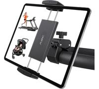 A2C Supporto Tablet Universale per Peloton Bike, Porta iPad con Morsetto Regolabile per Tapis Roulant, Cyclette e Passeggino, per Tubi 0,5-1,65”, Compatibile con Smartphone e Tablet 4,7-13”