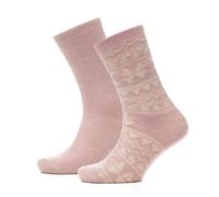 A2Z 2 Pezzi Calze Termiche Fairisle Da Donna Comode Per L'Inverno Quotidiano