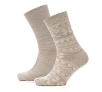 A2Z 2 Pezzi Calze Termiche Fairisle Da Donna Comode Per L'Inverno Quotidiano